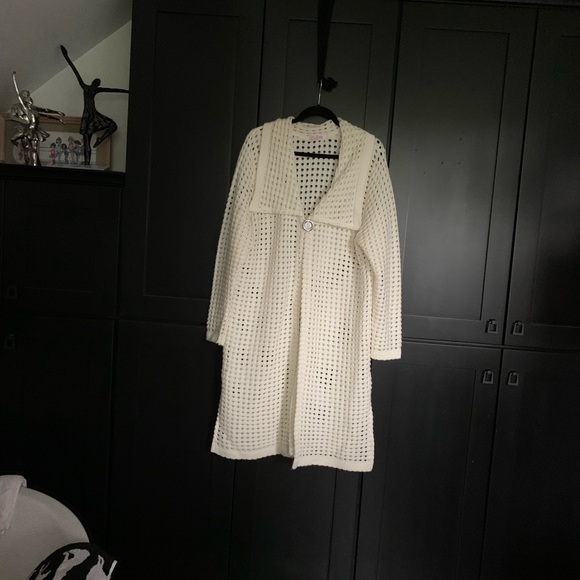 M. Jenny Tops - MIDI White Cardigan XL